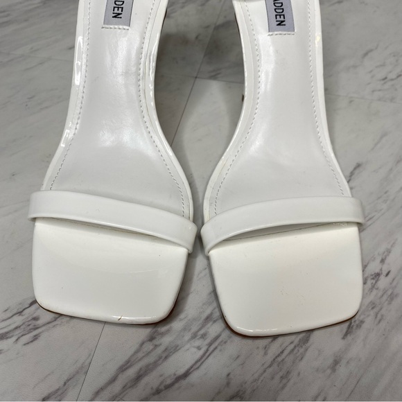 Steve Madden Shaye Square Toe White Heeled Sandal 10M - Picture 10 of 13